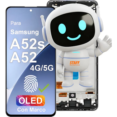 Pantalla Display Oled Para Samsung A52 4g 5g A52s Marco Negro