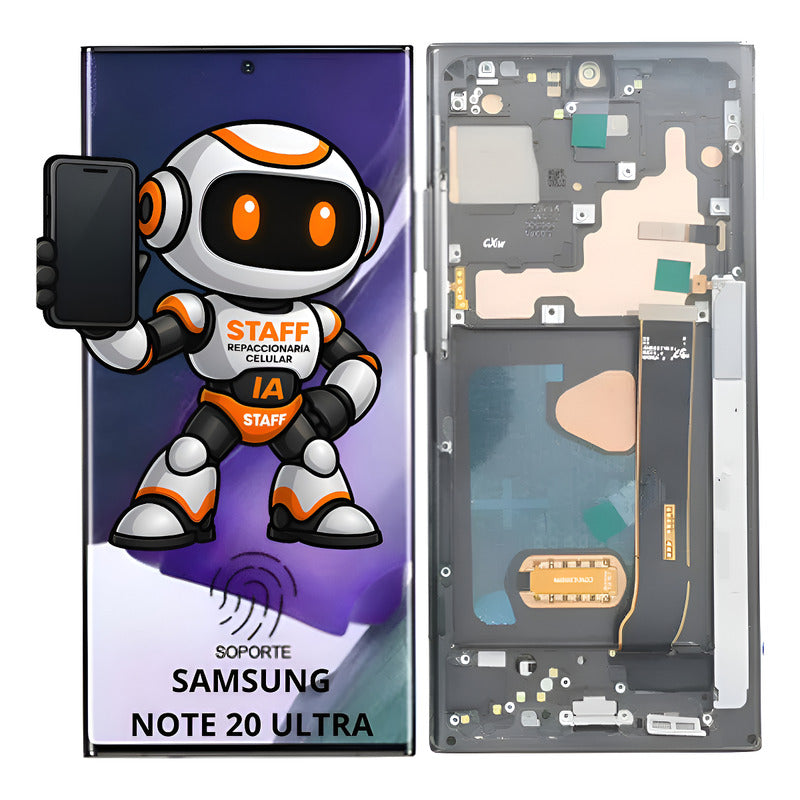 Pantalla Samsung Note 20 Ultra Alta Calidad Marco Negro