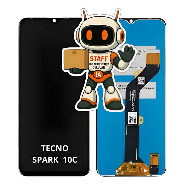 Pantalla Compatible Tecno Spark 10c  Alta Calidad Premium Negro