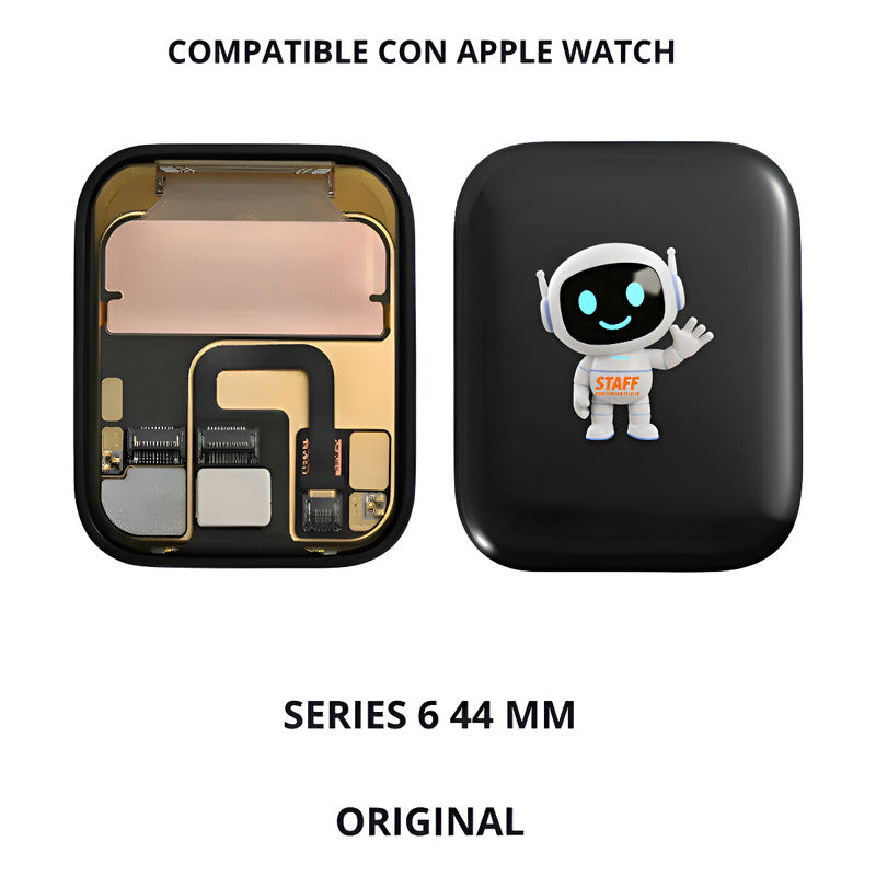 Pantalla Display Para Apple Watch Series 6 44 Mm Premium Negro