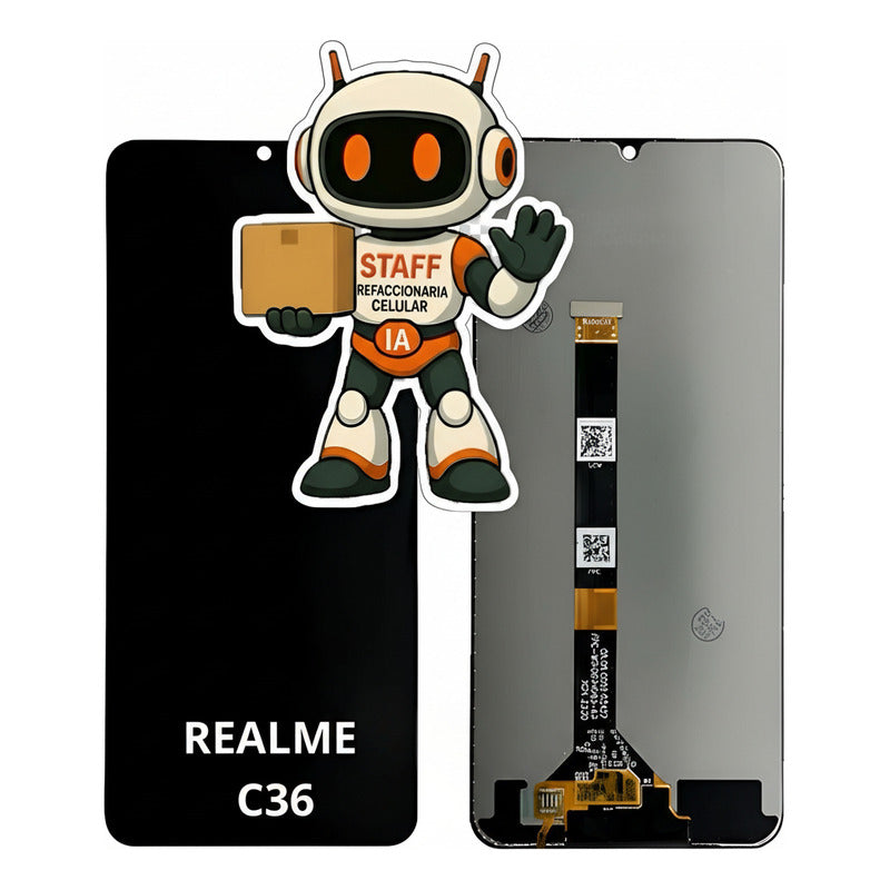 Pantalla Compatible Realme C36 Alta Calidad Premium Negro