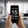 Pantalla Compatible Con iPhone 15 Pro Max Soft Oled Gx Negro
