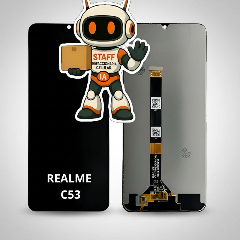 Pantalla Compatible Realme C53 Alta Calidad Premium Negro