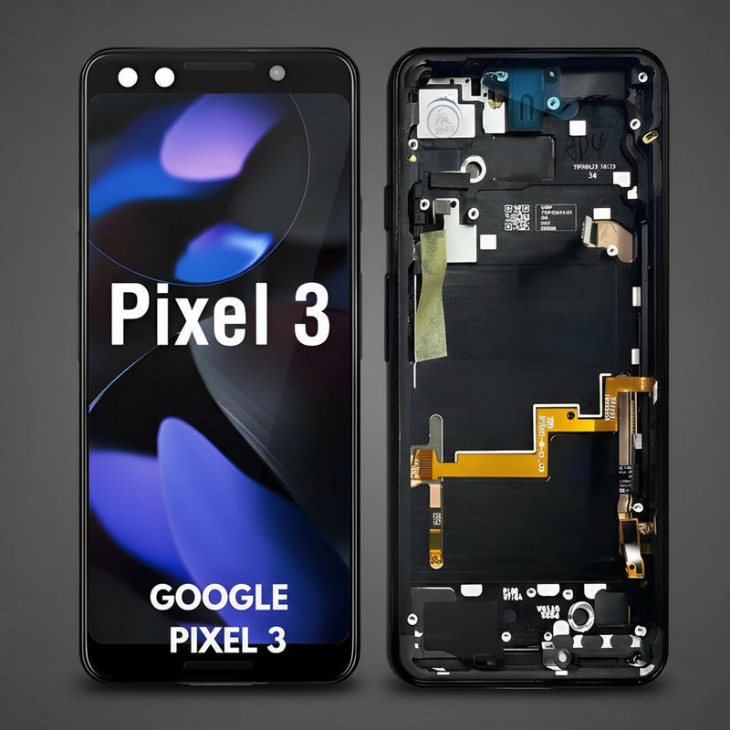 Pantalla Compatible Google Pixel 3 C Marco   Alta Calidad Negro