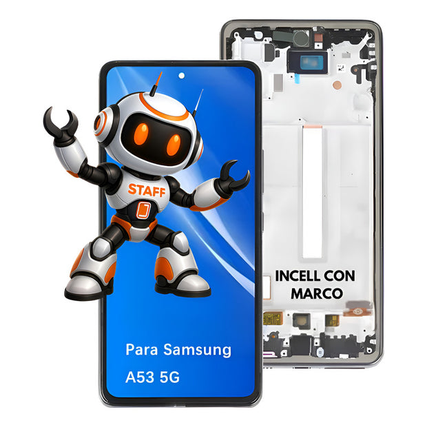 Pantalla Samsung A53 Incell Con Marco Sin Huella Negro