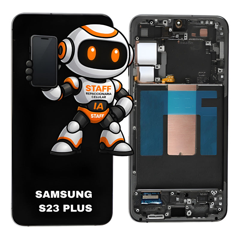 Pantalla Samsung  S23 Plus  C Marco Calidad Premium Negro