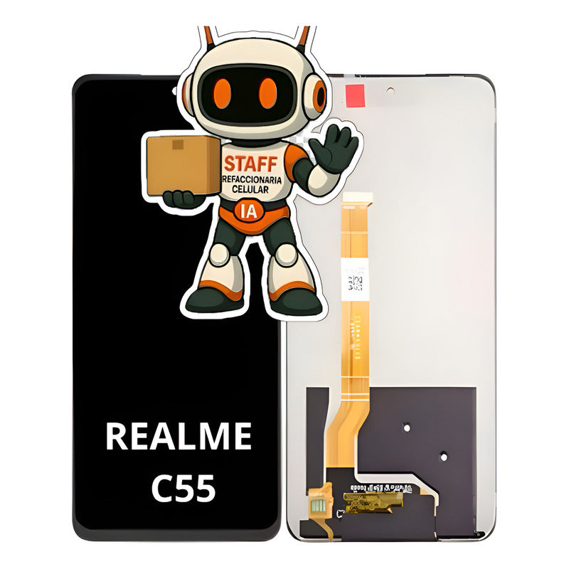 Pantalla Compatible Realme C55 Alta Calidad Premium Negro