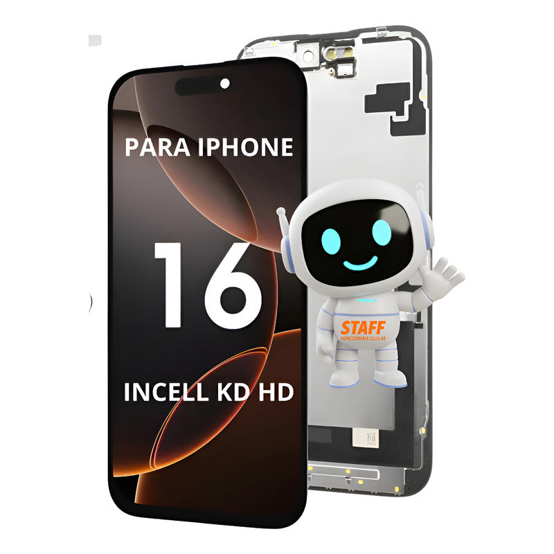 Pantalla Compatible Con iPhone 16 Incell Kd Hd A3287 A3081 Negro