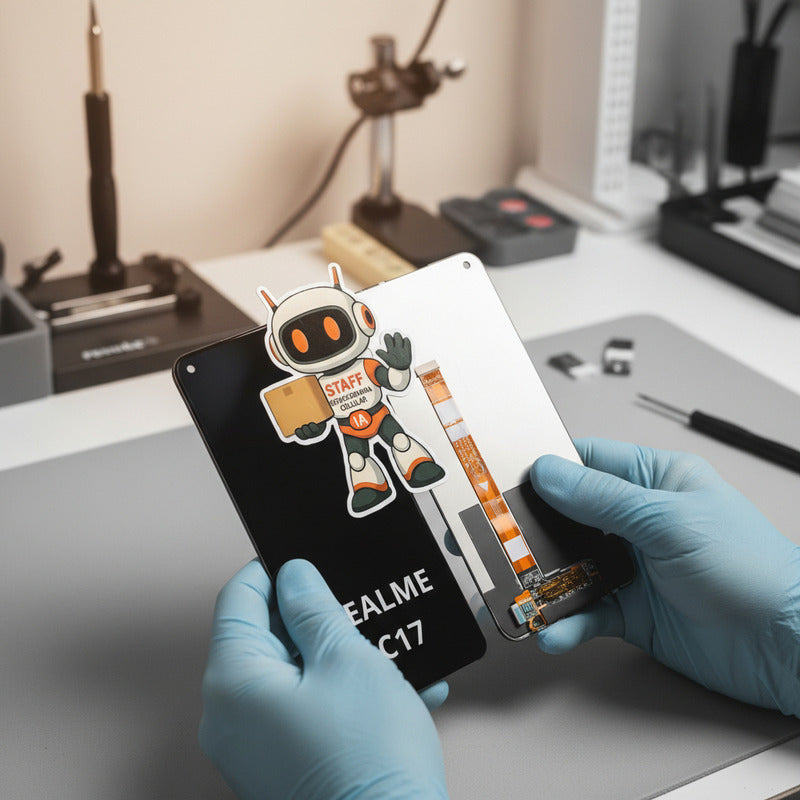 Pantalla Compatible Realme C17 Alta Calidad Premium Negro