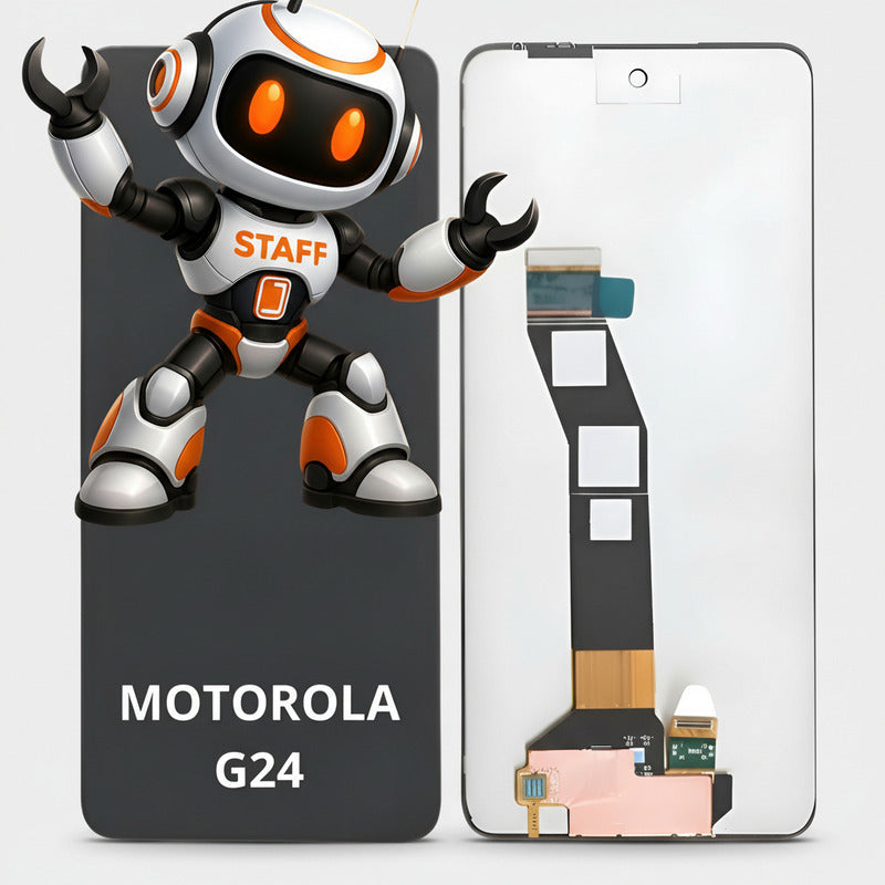 Pantalla Compatible Motorola G24  Alta Calidad Premium Negro