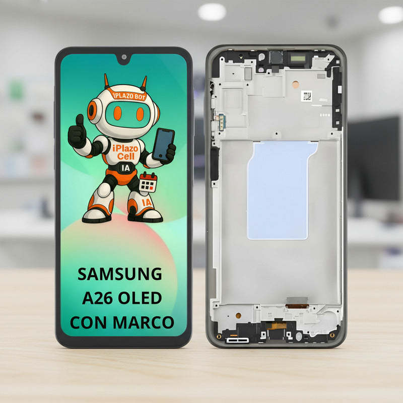 Pantalla Samsung A26 A266 Oled Con Marco Calidad Premium Negro