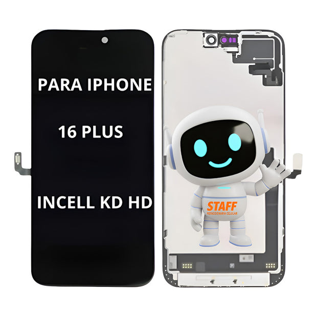Pantalla Compatible Con iPhone 16 Plus Incell Kd Fhd Negro