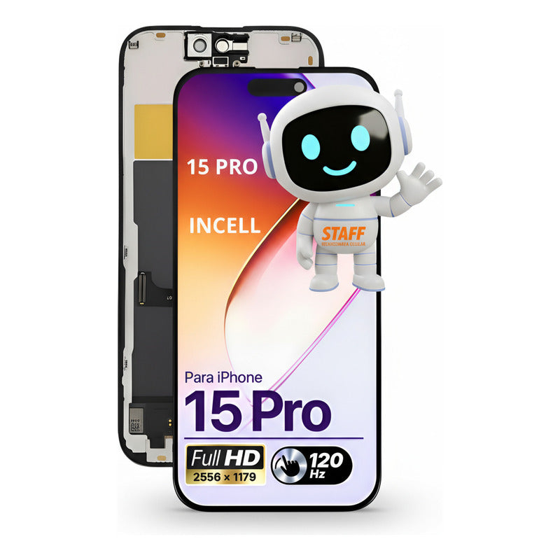 Pantalla Para iPhone 15 Pro Calidad Incell Fhd Premium Negro