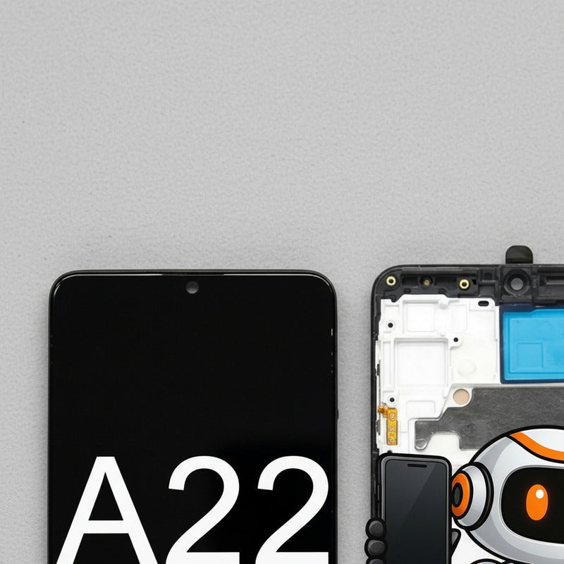 Pantalla Samsung A22 4g Incell C/ Marco A225 Calidad Premium Negro