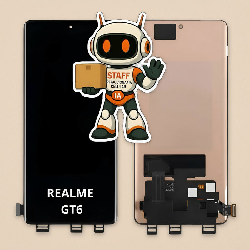 Pantalla  Realme Gt6 Amoled Rmx3851 Alta Calidad Premium Negro