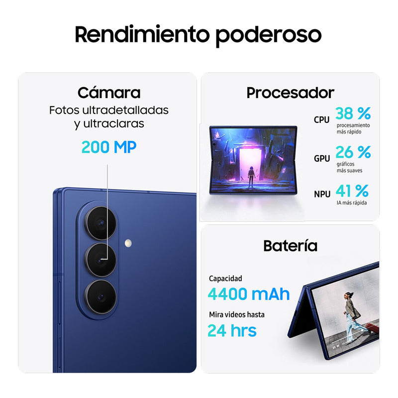 Celular Samsung Galaxy Z Fold 7 Azul (nuevo Con Caja Abierta) Sombra Azul