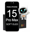 Pantalla Compatible Con iPhone 15 Pro Max Soft Oled Gx Negro