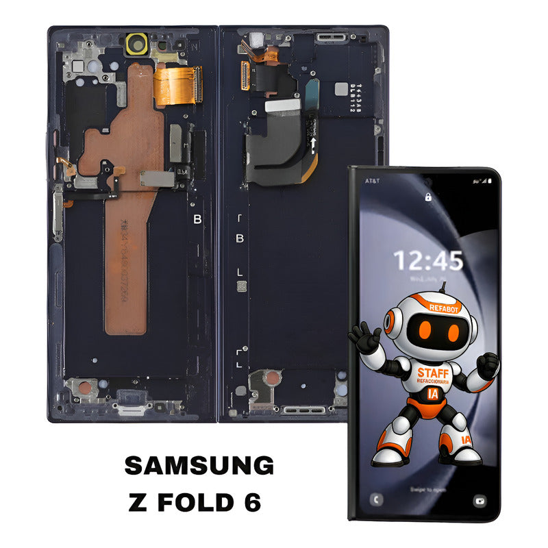 Pantalla Compatible Samsung Z Fold 6 Marco Premium Negro