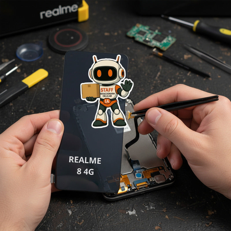 Pantalla Compatible Realme 8 4g Oled Alta Calidad Premium Negro