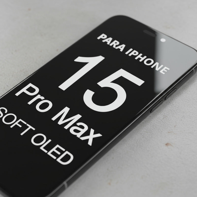 Pantalla Compatible Con iPhone 15 Pro Max Soft Oled Gx Negro