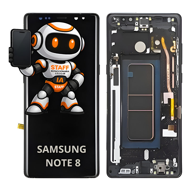 Pantalla Samsung Note 8  Con Marco Alta Calidad Con Marco Negro