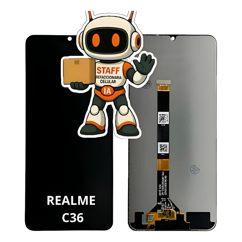 Pantalla Compatible Realme C36 Alta Calidad Premium Negro
