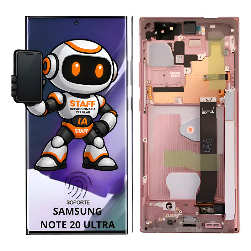 Pantalla Samsung Note 20 Ultra Marco Alta Calidad Rosa