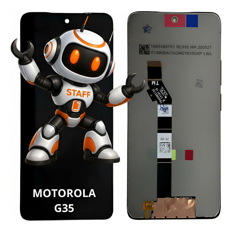 Pantalla Compatible Motorola G35  Alta Calidad Premium Negro