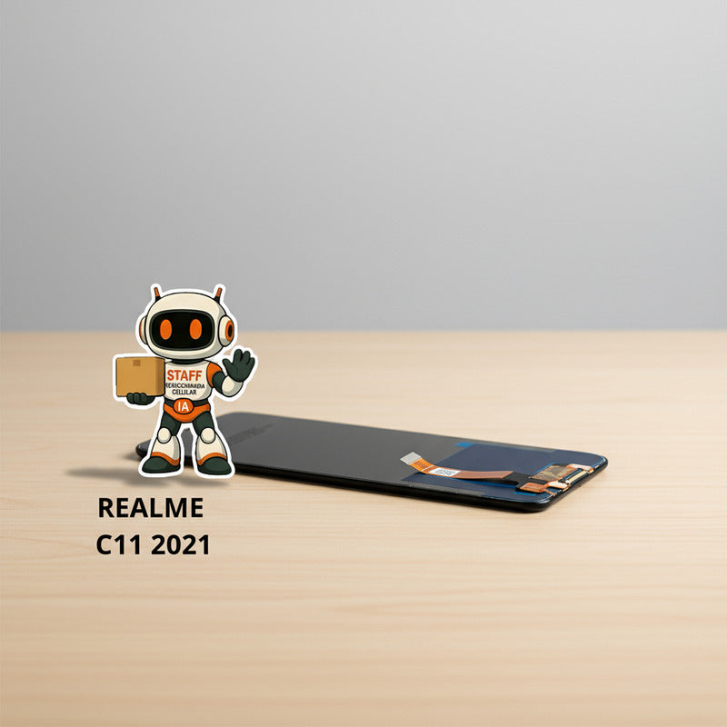 Pantalla Compatible Realme C11 2021  Alta Calidad Premium Negro