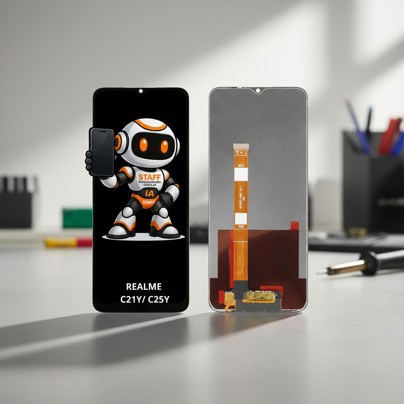 Pantalla Compatible Realme C21y C25y Rmx3261 Calidad Premium Negro