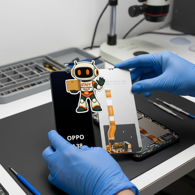 Pantalla Compatible Oppo A38  Alta Calidad Premium Negro