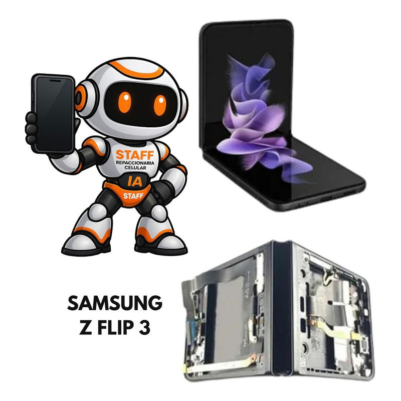 Pantalla Display Premium Z Flip 3 Táctil Calidad Alta Color Blanco