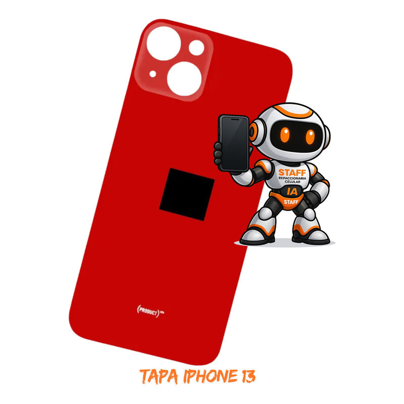 Tapa Trasera iPhone 13 Roja Alta Calidad Premium Staff