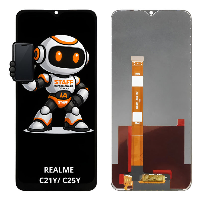 Pantalla Compatible Realme C21y C25y Rmx3261 Calidad Premium Negro