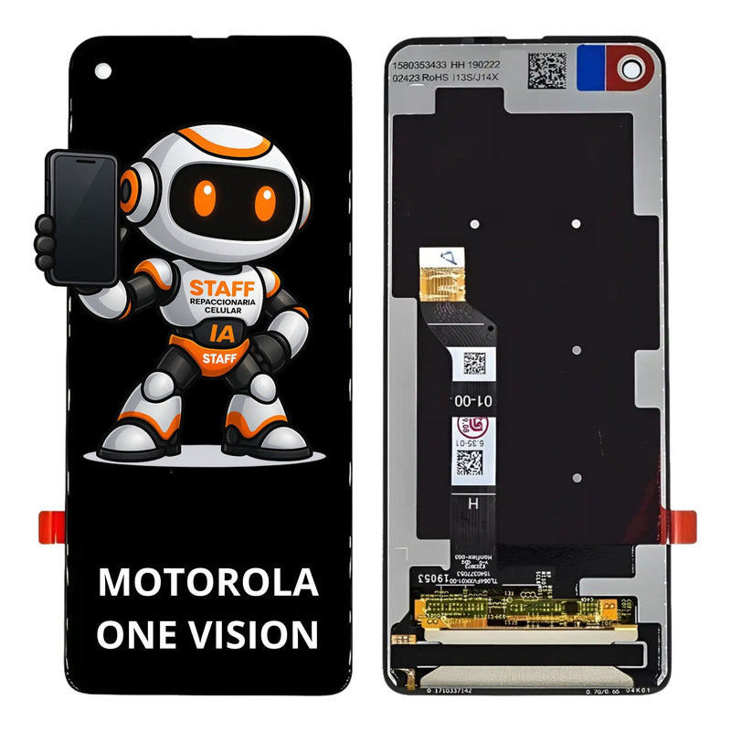 Pantalla Motorola One Vison Xt1970 Alta Calidad Premium Negro