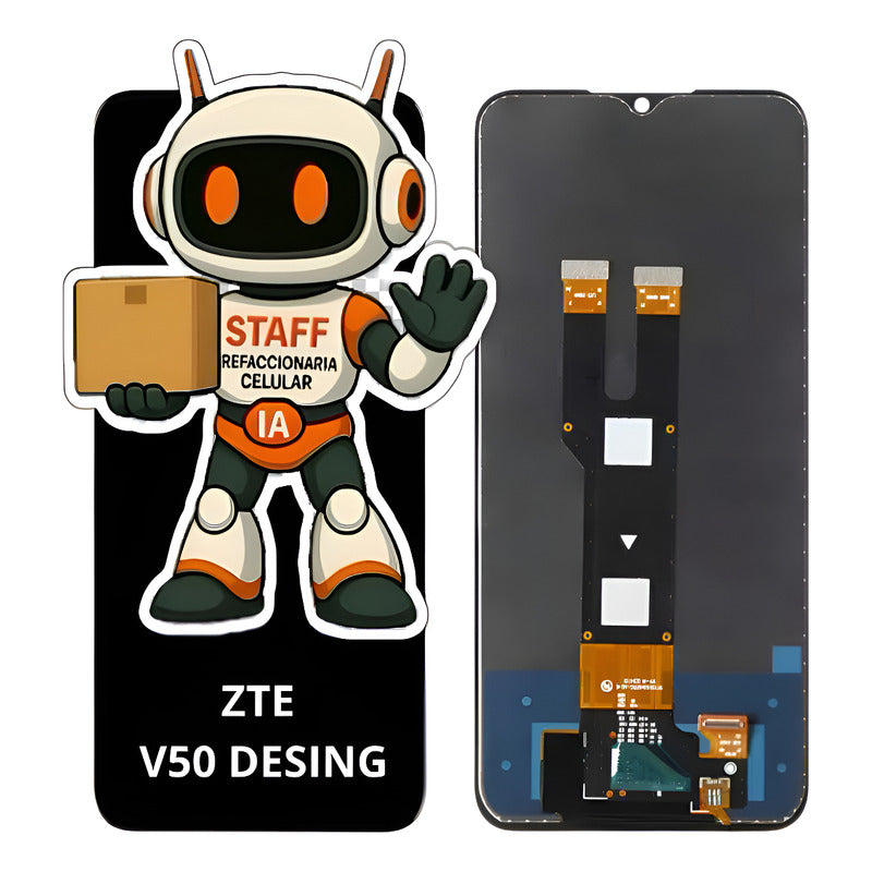 Pantalla Compatible Zte V50 Desing Alta Calidad Premium Negro