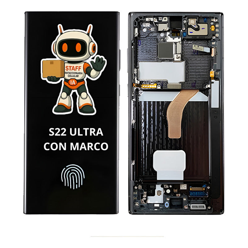 Pantalla Compatible Samsung S22 Ultra Con Marco Alta Calidad Negro