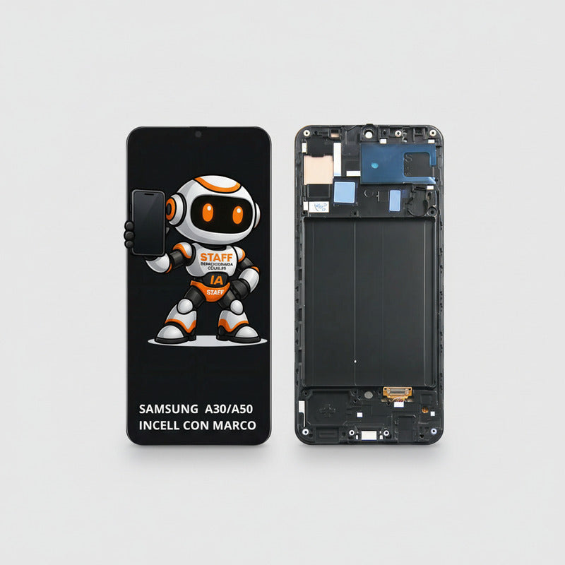 Pantalla Samsung A30/ A50 A505 Incell  Marco Calidad Premium Negro
