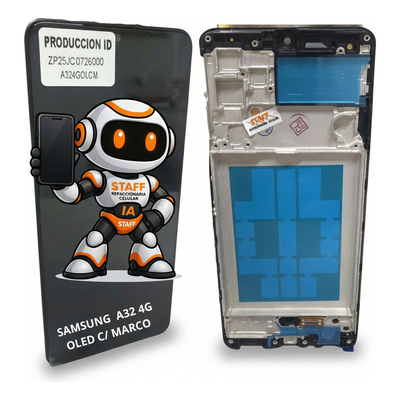 Pantalla Samsung A32 4g  Oled Con  Marco Calidad Premium Negro