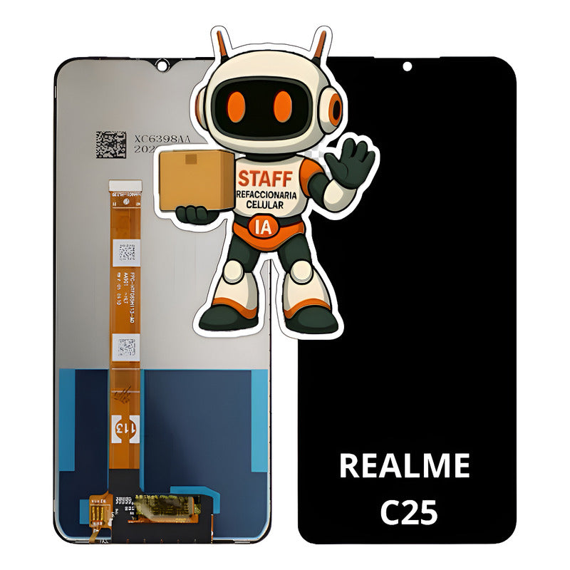 Pantalla Compatible Realme C25 / C25s Alta Calidad Premium Negro