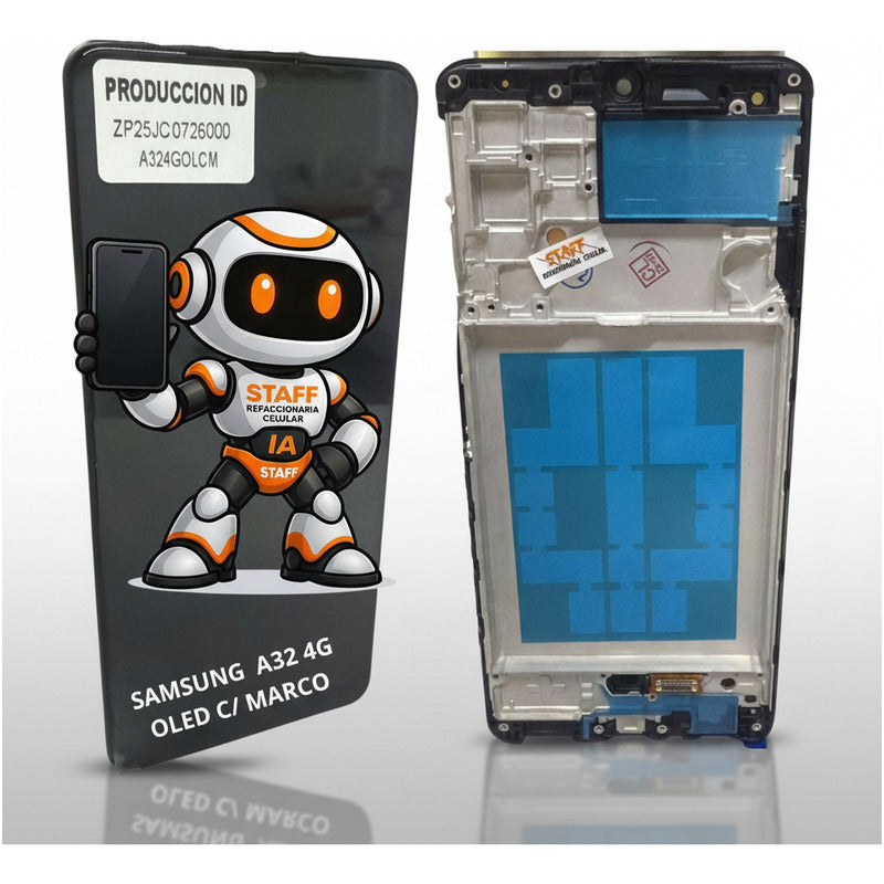 Pantalla Samsung A32 4g  Oled Con  Marco Calidad Premium Negro