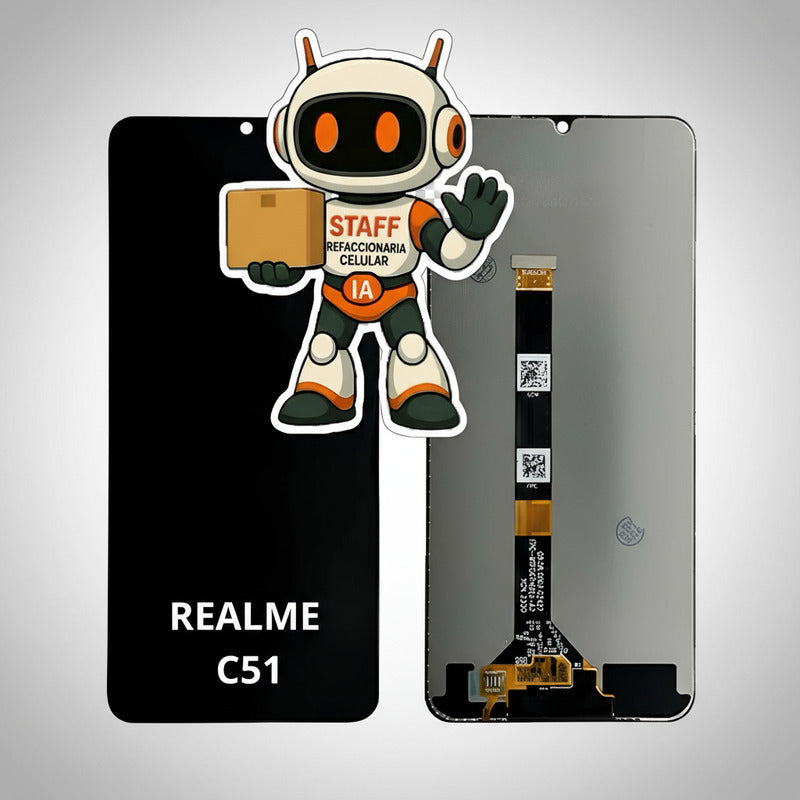 Pantalla Compatible Realme C51 Alta Calidad Premium Negro