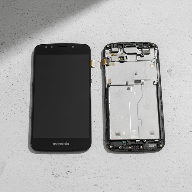 Pantalla Compatible Motorola E5 Play Xt1921 Negra Con Marco Negro