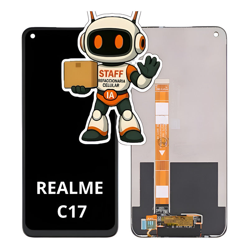 Pantalla Compatible Realme C17 Alta Calidad Premium Negro