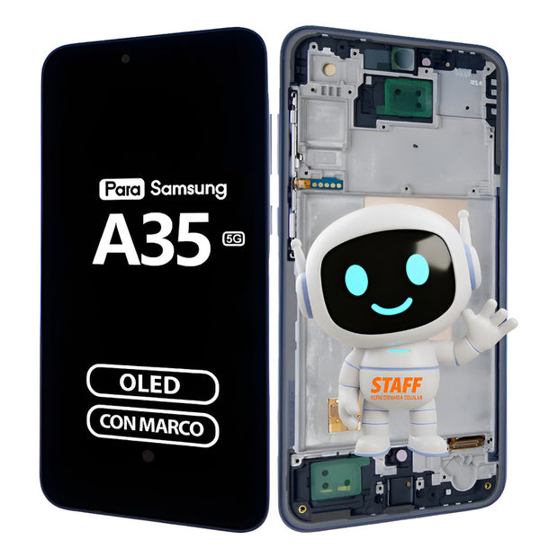 Pantalla Display Oled Premium Para Samsung A35 5g Con Marco Negro