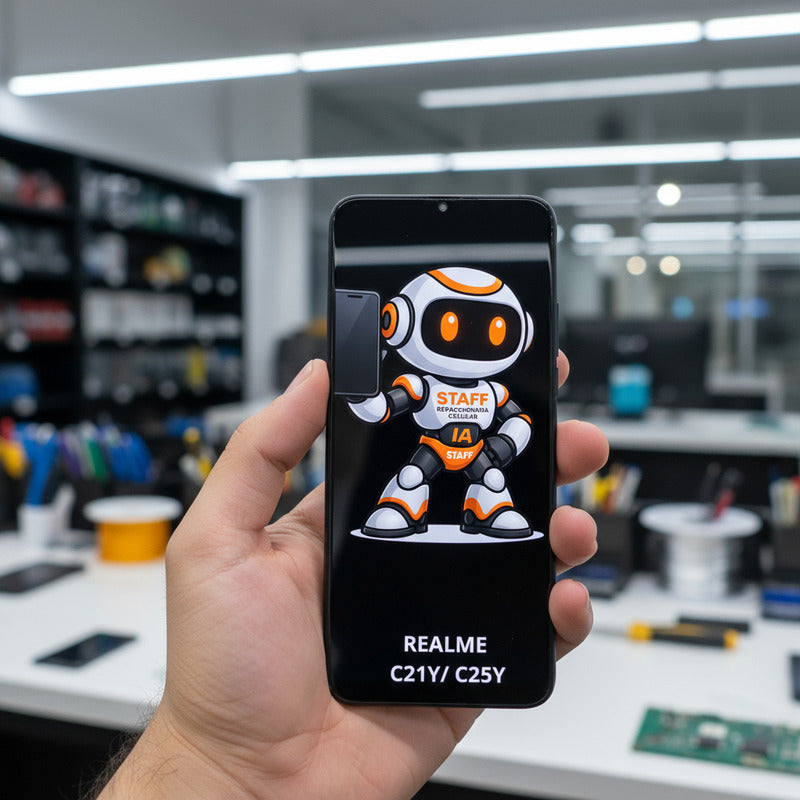 Pantalla Compatible Realme C21y C25y Rmx3261 Calidad Premium Negro