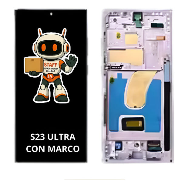 Pantalla  Samsung S23 Ultra Con Marco Alta Calidad Premium Rosa
