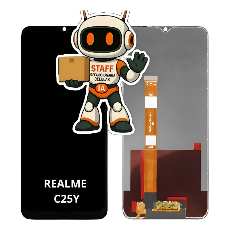 Pantalla Compatible Realme C25y Alta Calidad Premium Negro