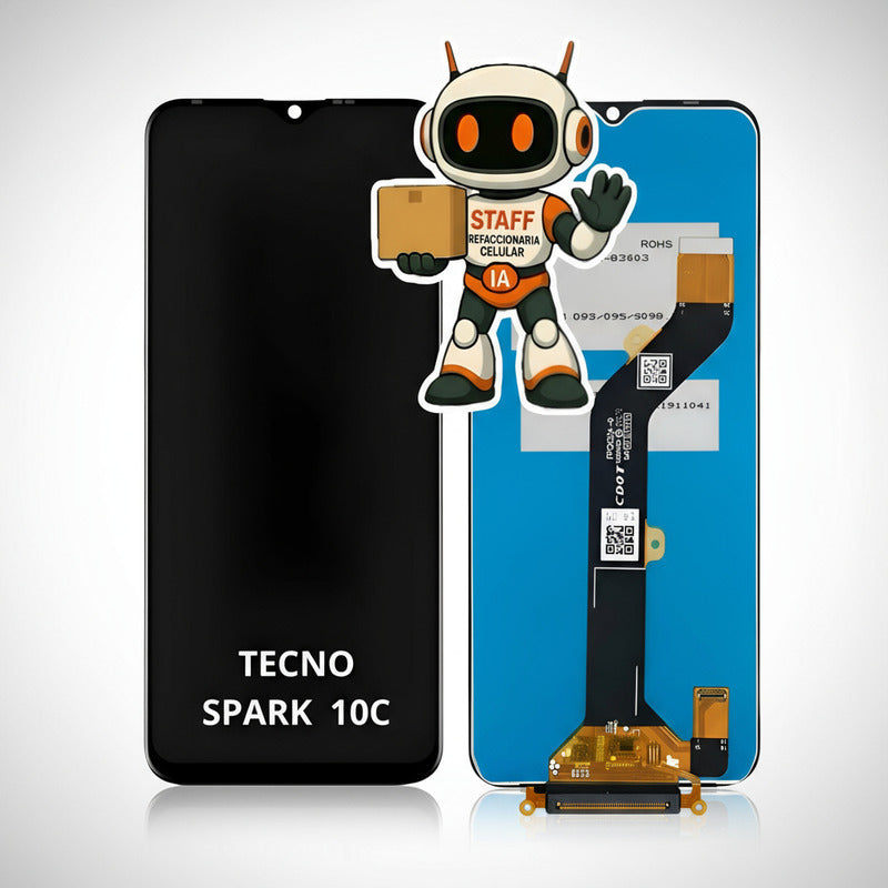 Pantalla Compatible Tecno Spark 10c  Alta Calidad Premium Negro