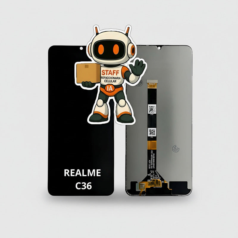 Pantalla Compatible Realme C36 Alta Calidad Premium Negro